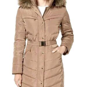 Michael Kors Missy Quilted Midi Down Small Jacket